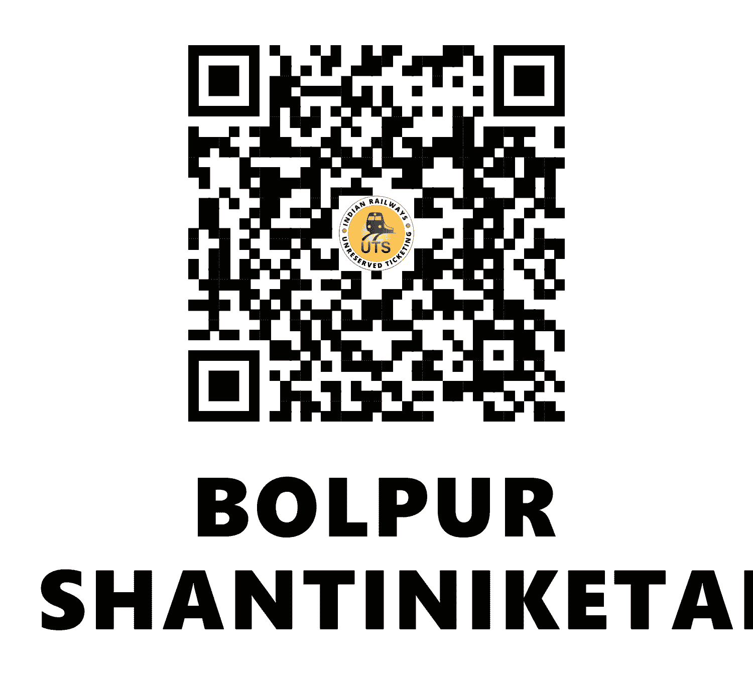 UTS QR Code for Bolpur Shantiniketan - BHP
